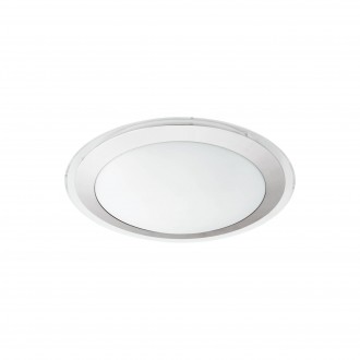 EGLO 95677 | Competa-1 Eglo fali, mennyezeti lámpa kerek 1x LED 2000lm 3000K fehér, ezüst, áttetsző
