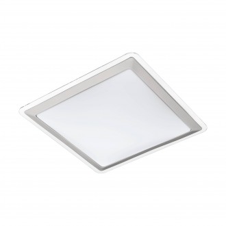 EGLO 95679 | Competa-1 Eglo fali, mennyezeti lámpa négyzet 1x LED 2600lm 3000K fehér, ezüst, áttetsző