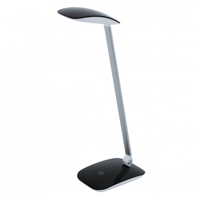 EGLO 95696 | Cajero Eglo asztali lámpa 50cm fényerőszabályzós érintőkapcsoló szabályozható fényerő, USB csatlakozó, elforgatható alkatrészek 1x LED 550lm 4000K fekete, szürke, fehér