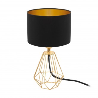 EGLO 95788 | Carlton Eglo asztali lámpa 30,5cm vezeték kapcsoló 1x E14 sárgaréz, fekete, arany