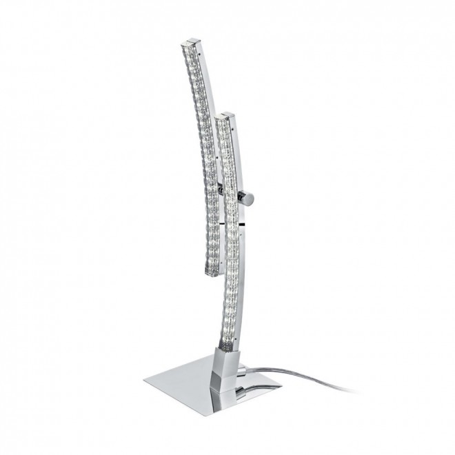 EGLO 96098 | Pertini Eglo asztali lámpa 33cm vezeték kapcsoló 2x LED 1000lm 3000K króm, átlátszó