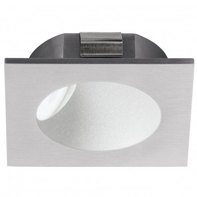 EGLO 96902 | Zarate Eglo beépíthető lámpa négyzet 80mm 1x LED 200lm 3000K ezüst, fehér