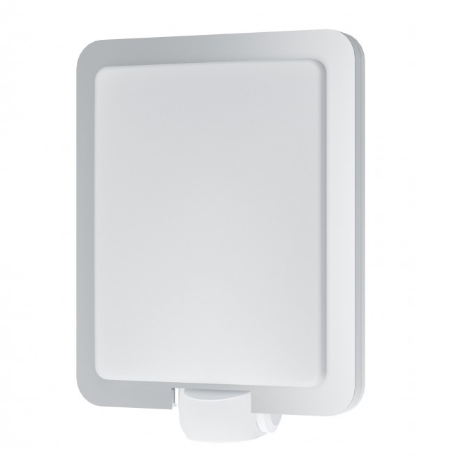 EGLO 97218 | Mussotto Eglo fali lámpa mozgásérzékelő 1x E27 IP44 nemesacél, rozsdamentes acél, fehér