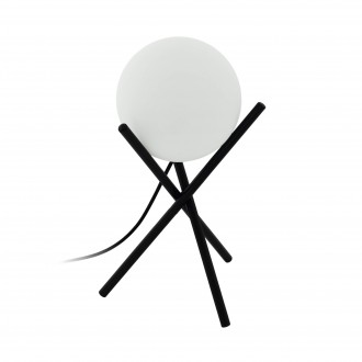 EGLO 97333 | Castellato Eglo asztali lámpa 33cm vezeték kapcsoló 1x E14 fekete, matt opál