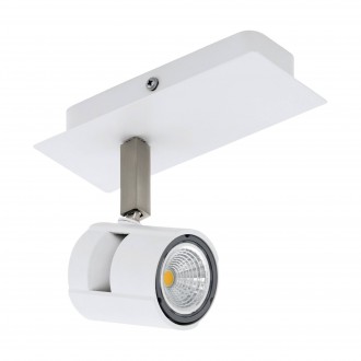 EGLO 97506 | Vergiano Eglo spot lámpa - Step Dim. impulzus kapcsoló szabályozható fényerő, elforgatható alkatrészek 1x GU10 400lm 3000K fehér, matt nikkel