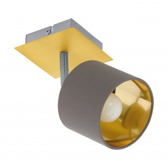 EGLO 97536 | Valbiano Eglo spot lámpa elforgatható alkatrészek 1x E14 sárgaréz, matt nikkel, kapucsínó