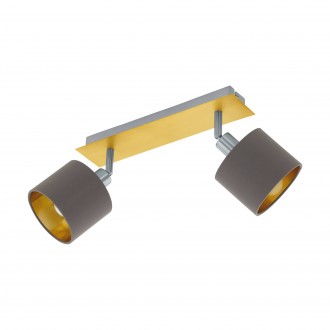 EGLO 97537 | Valbiano Eglo spot lámpa elforgatható alkatrészek 2x E14 sárgaréz, matt nikkel, kapucsínó