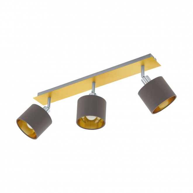 EGLO 97538 | Valbiano Eglo spot lámpa elforgatható alkatrészek 3x E14 sárgaréz, matt nikkel, kapucsínó