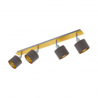 EGLO 97539 | Valbiano Eglo spot lámpa elforgatható alkatrészek 4x E14 sárgaréz, matt nikkel, kapucsínó