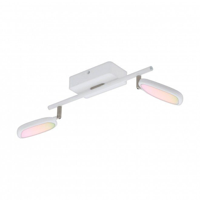 EGLO 97692 | EGLO-Connect-Palombare Eglo spot okos világítás szabályozható fényerő, állítható színhőmérséklet, színváltós, elforgatható alkatrészek, távirányítható 2x LED 1200lm 2700 <-> 6500K fehér