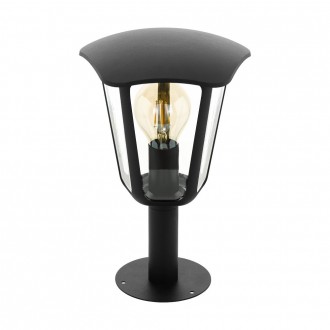 EGLO 98122 | Monreale Eglo álló lámpa 33,5cm 1x E27 IP44 fekete, átlátszó