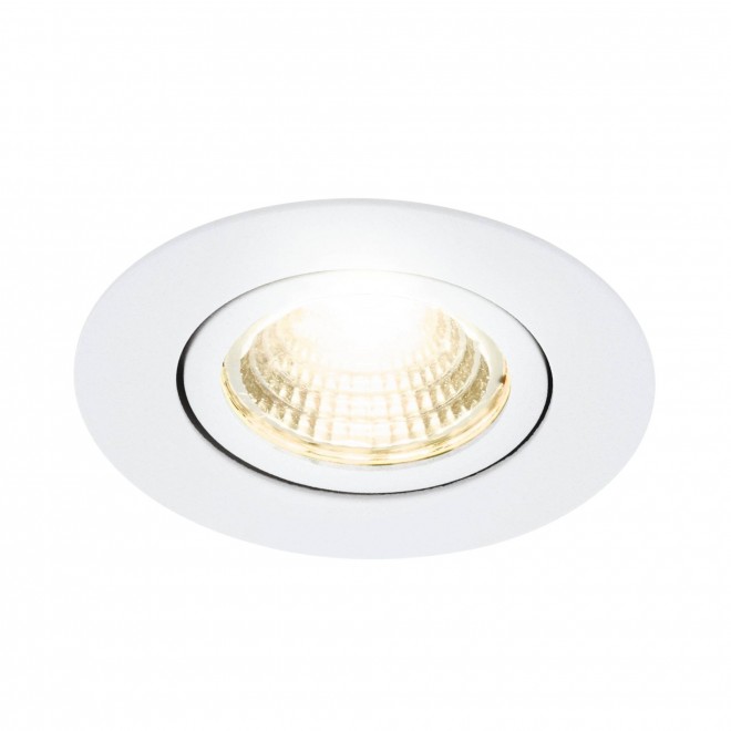 EGLO 98301 | Saliceto Eglo beépíthető lámpa kerek szabályozható fényerő, billenthető Ø88mm 1x LED 380lm 2700K fehér