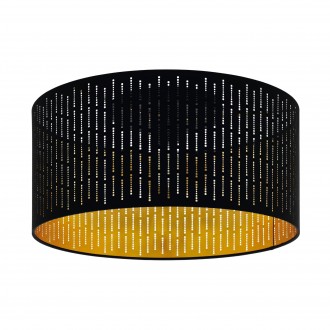 EGLO 98311 | Varillas Eglo mennyezeti lámpa kerek 1x E27 fekete, arany