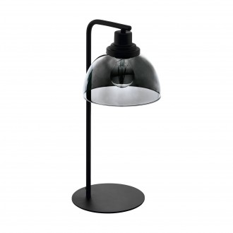 EGLO 98386 | Beleser Eglo asztali lámpa 50,5cm vezeték kapcsoló 1x E27 fekete, áttetsző fekete