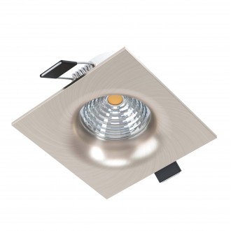 EGLO 98472 | Saliceto Eglo beépíthető lámpa négyzet szabályozható fényerő 88x88mm 1x LED 380lm 3000K szatén nikkel, áttetsző