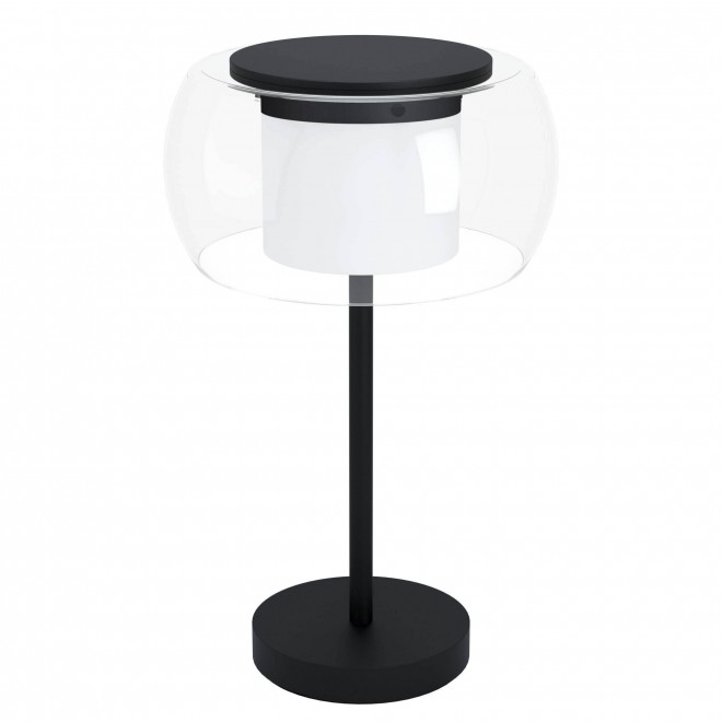 EGLO 99024 | EGLO-Connect-Briaglia Eglo asztali okos világítás 51cm vezeték kapcsoló szabályozható fényerő, állítható színhőmérséklet, színváltós, távirányítható 1x LED 1850lm 2700 <-> 6500K fekete, fehér, átlátszó