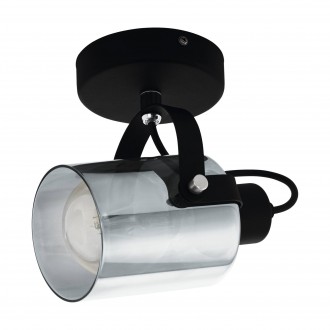 EGLO 99052 | Berregas Eglo spot lámpa elforgatható alkatrészek 1x E27 fekete, króm, füst