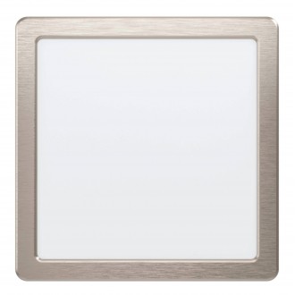 EGLO 99169 | Fueva-5 Eglo beépíthető LED panel négyzet 216x216mm 1x LED 1800lm 3000K szatén nikkel, fehér