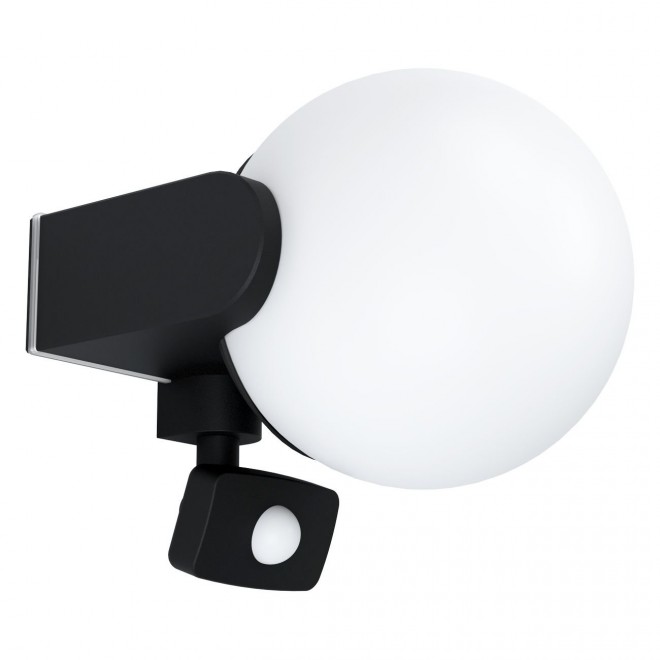 EGLO 99573 | Rubio Eglo fali lámpa mozgásérzékelő 1x E27 IP44 antracit, fehér