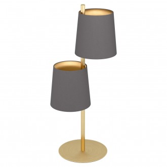EGLO 99611 | Almeida Eglo asztali lámpa 60,5cm vezeték kapcsoló 2x E27 súrolt arany, kapucsínó