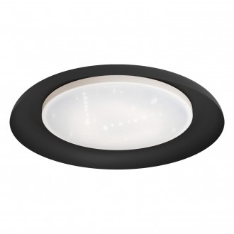 EGLO 99703 | Penjamo Eglo mennyezeti lámpa kerek 1x LED 2000lm 3000K fekete, fehér, kristály hatás