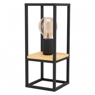 EGLO 99797 | Libertad Eglo asztali lámpa 35cm vezeték kapcsoló 1x E27 fekete, natúr