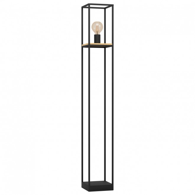 EGLO 99798 | Libertad Eglo álló lámpa 128,5cm taposókapcsoló 1x E27 fekete, natúr