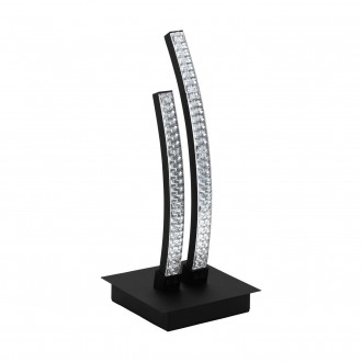EGLO 99804 | Lejias Eglo asztali lámpa 33cm vezeték kapcsoló 1x LED 1050lm 3000K fekete, átlátszó