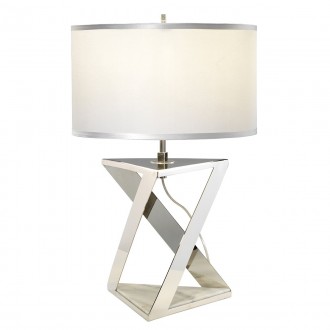 ELSTEAD AEGEUS-TL | Aegeus Elstead asztali lámpa 71cm kapcsoló 1x E27 szatén nikkel, fehér, szürke