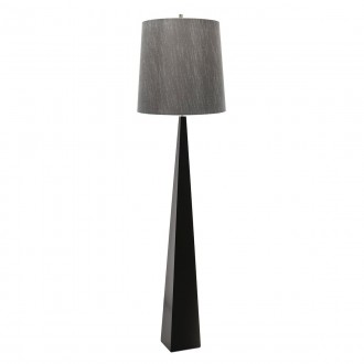 ELSTEAD ASCENT-FL-BLK | Ascent Elstead álló lámpa 181cm kapcsoló 1x E27 fekete, sötétszürke, szatén nikkel