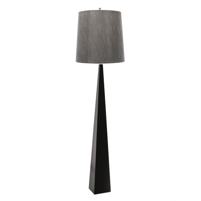 ELSTEAD ASCENT-FL-BLK | Ascent Elstead álló lámpa 181cm kapcsoló 1x E27 fekete, sötétszürke, szatén nikkel