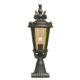 ELSTEAD BT3-M | Baltimore-EL Elstead álló lámpa 56cm kézzel festett 1x E27 IP44 antikolt bronz, borostyán