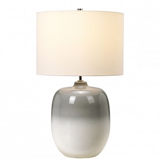 ELSTEAD CHALKFARM-TL | Chalk Elstead asztali lámpa 61,5cm kapcsoló 1x E27 világosszürke, szatén nikkel, fehér