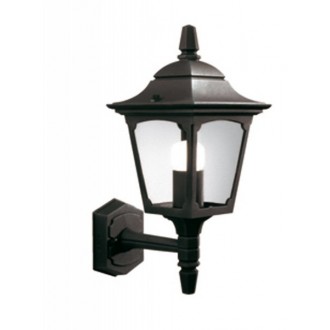 ELSTEAD CPM1-BLACK | Chapel Elstead falikar lámpa 1x E27 IP44 fekete, átlátszó