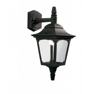 ELSTEAD CPM2-BLACK | Chapel Elstead falikar lámpa 1x E27 IP44 fekete, átlátszó
