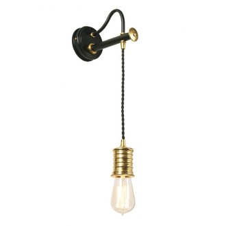ELSTEAD DOUILLE1-BPB | Douille Elstead falikar lámpa állítható magasság 1x E27 fekete, sárgaréz