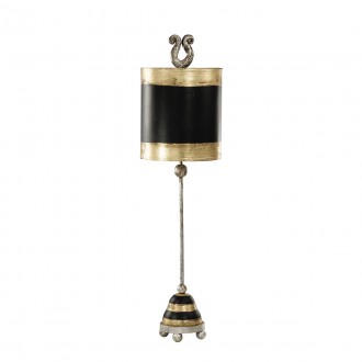 ELSTEAD FB-PHOENICIAN-TL | Phoenician Elstead álló lámpa 80,7cm kapcsoló kézzel festett 1x E27 ezüst, arany, fekete