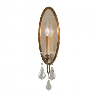 ELSTEAD FE-VALENTINA1 | Valentina-EL Elstead falikar lámpa 1x E14 antikolt bronz, tükör, kristály