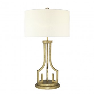 ELSTEAD GN-LEMURIA-TL | Lemuria Elstead asztali lámpa 80cm kapcsoló kézzel festett 1x E27 antikolt arany, krémszín