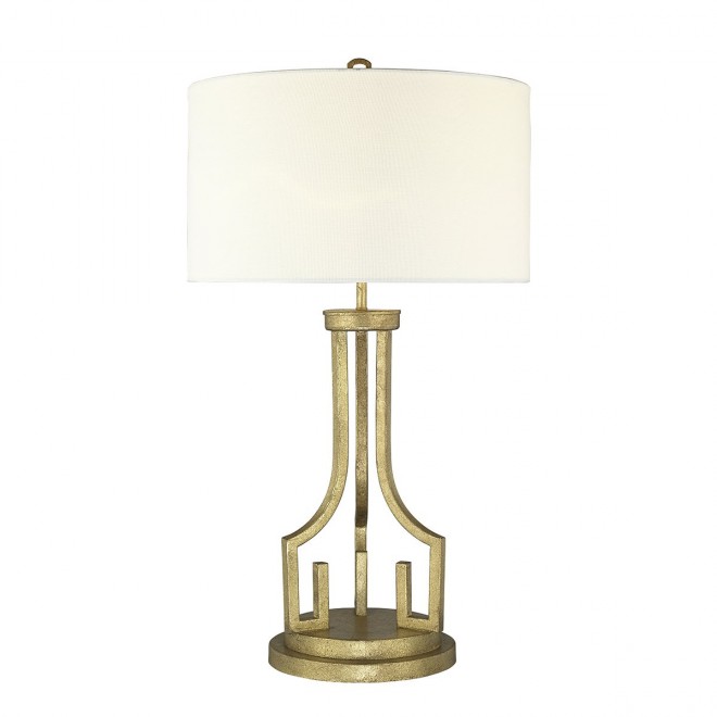 ELSTEAD GN-LEMURIA-TL | Lemuria Elstead asztali lámpa 80cm kapcsoló kézzel festett 1x E27 antikolt arany, krémszín