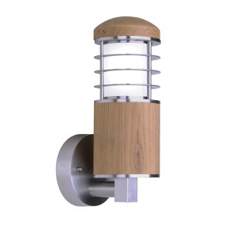 ELSTEAD GZ-POOLE-W | Poole Elstead falikar lámpa tengerpartra tervezve 1x E27 IP44 UV nemesacél, rozsdamentes acél, teak