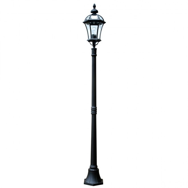 ELSTEAD GZH-LB5 | Ledbury Elstead álló lámpa 192,4cm 1x E27 IP44 fekete, átlátszó