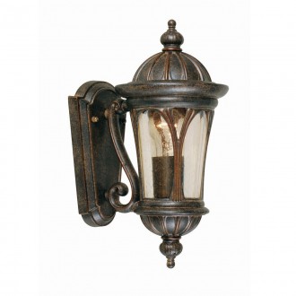 ELSTEAD NE1-S | New-England Elstead falikar lámpa kézzel készült búra 1x E27 IP44 antikolt bronz, átlátszó