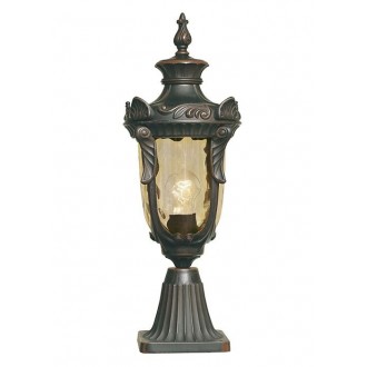 ELSTEAD PH3-M-OB | Philadelphia Elstead álló lámpa 54cm 1x E27 IP44 antikolt bronz, borostyán