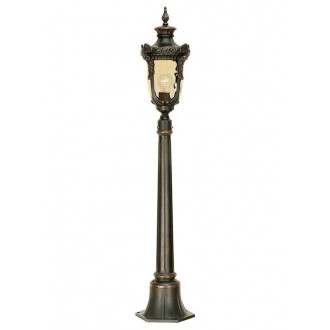 ELSTEAD PH4-M-OB | Philadelphia Elstead álló lámpa 116,5cm 1x E27 IP44 antikolt bronz, borostyán