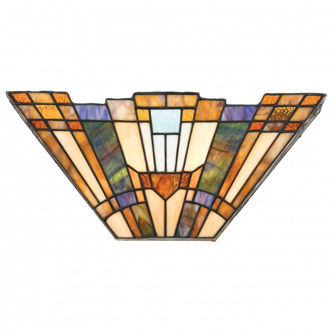 ELSTEAD QZ-INGLENOOK-WU | Inglenook Elstead fali lámpa 2x E14 bronzbarna, többszínű