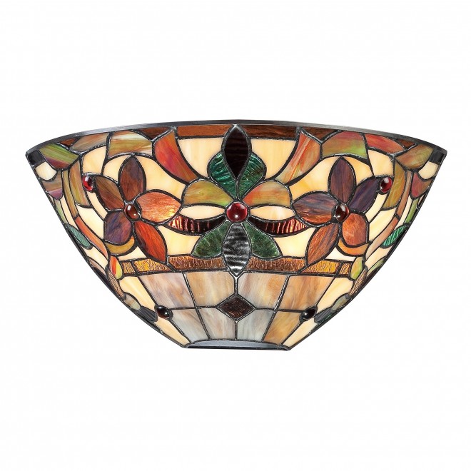 ELSTEAD QZ-KAMI-WU | Kami-EL Elstead fali lámpa kézzel készült 2x E14 bronzbarna, többszínű