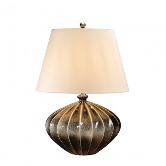 ELSTEAD RIB-PUMPKIN-TL | Rib-Pumpkin Elstead asztali lámpa 63cm kapcsoló 1x E27 barna, króm