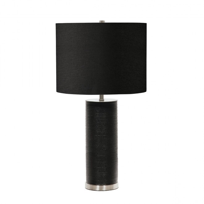 ELSTEAD RIPPLE-TL-BLK | Ripple Elstead asztali lámpa 65cm kapcsoló 1x E27 fekete, szatén nikkel