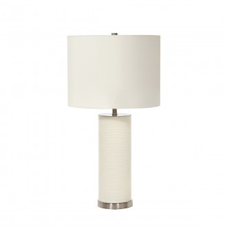 ELSTEAD RIPPLE-TL-WHT | Ripple Elstead asztali lámpa 65cm kapcsoló 1x E27 fehér, szatén nikkel